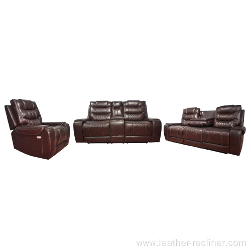 Top Grain Leather Recliner Sofa Electric Recliner Sofa